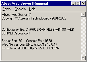 abyss web server x1 personal edition